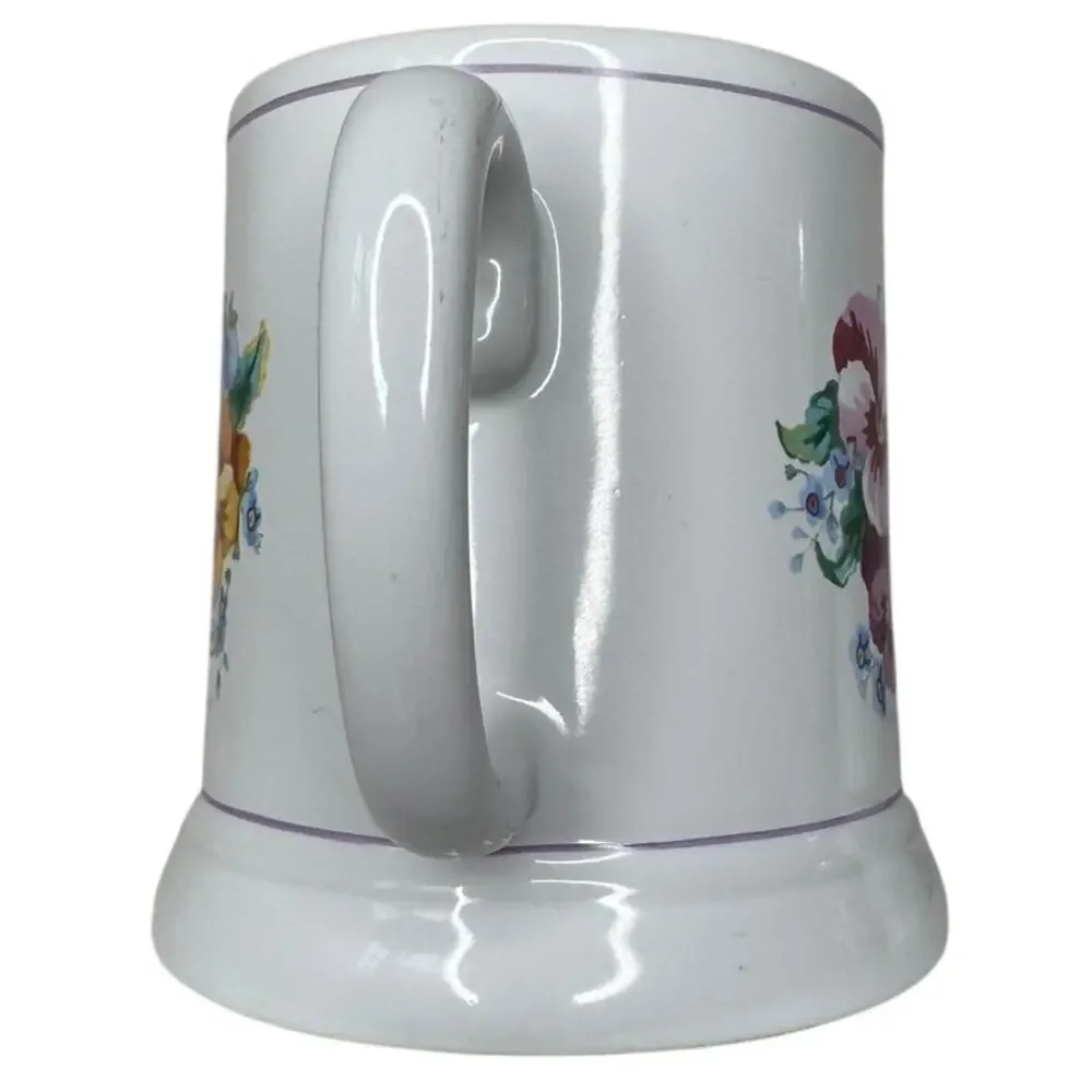 Hallmark Watering Can Mug Set Floral Garden Coffee Tea Cups Pair Vintage
